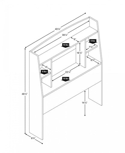 Astrid Twin Headboard - Espresso|Tête de lit Astrid pour lit simple - espresso