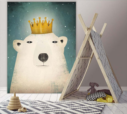 Œuvre d'art murale géante « Roi Polaire » 72 x 54