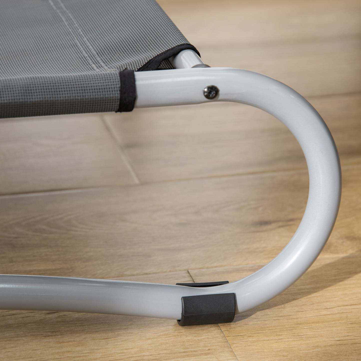 Pawhut Lit Sur Pieds Pour Animal De Compagnie, Lit Pour Chien Chat, Cadre En Acier Et Surface Textil