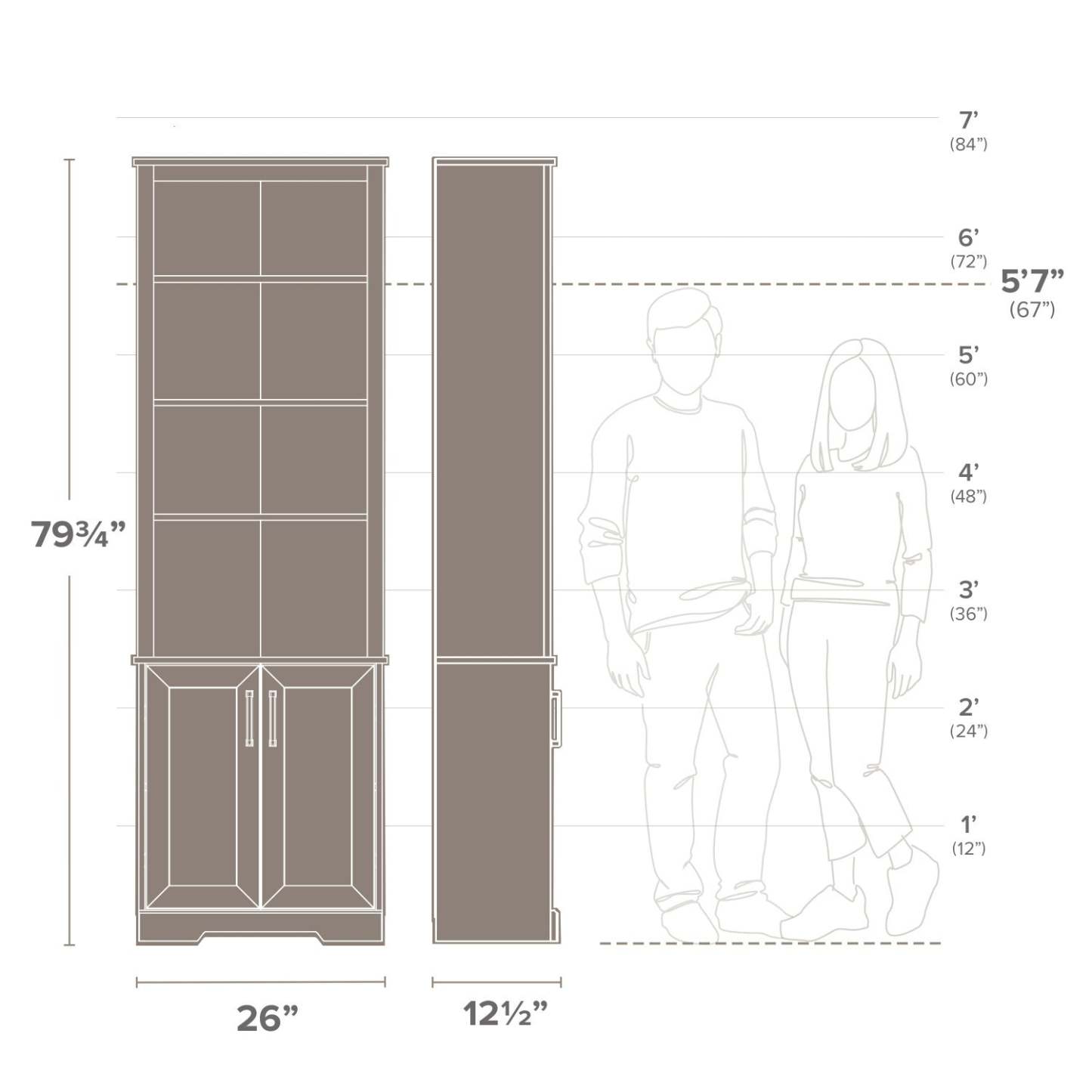 Bibliothèque Rustic Ridge Prepac - Washed White|Bibliothèque Rustic Ridge de Prepac - blanc délavé
