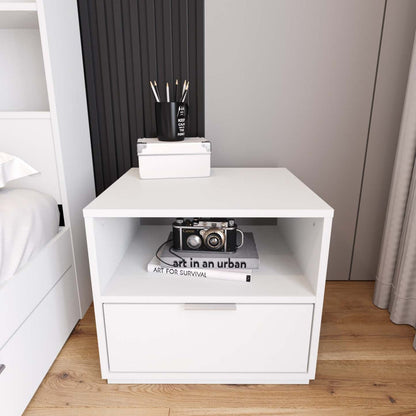 Nordika Hunter Nightstand - Blanc|Table de nuit Hunter Nordika - blanche