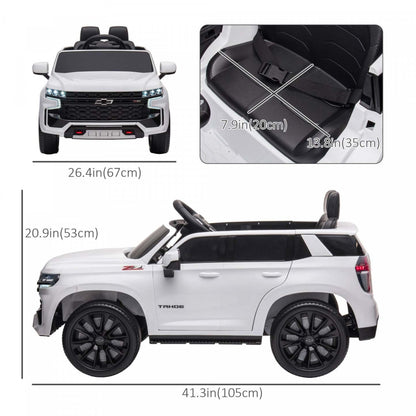 Aosom Voiture Électrique Sous Licence Chevrolet Tahoe 12 V, Voiture À Pousser Pour Enfants Avec Télécommande, 3 Vitesses | Aosom Chevrolet Voiture Electrique Sous Licence 12 V Pour Enfants Avec Télécommande, Klaxon, Cadeau
