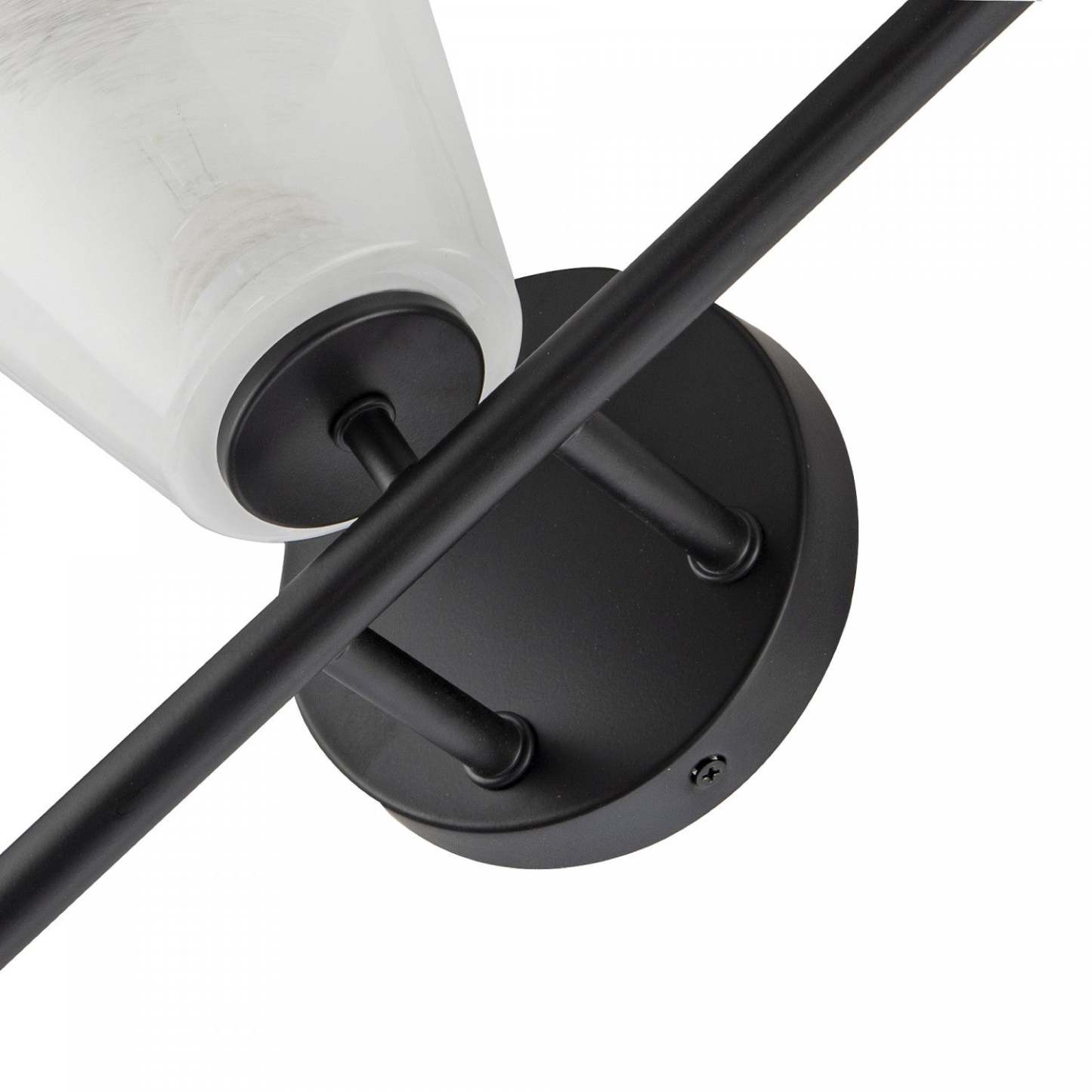 Meuble-lavabo de salle de bain à 3 lumières Brooke, noir avec lampe en verrerie blanche vaporeuse | Luminaire De Salle De Bain A 3 lampes Brooke, Noir Avec Verre Blanc Vaporeux