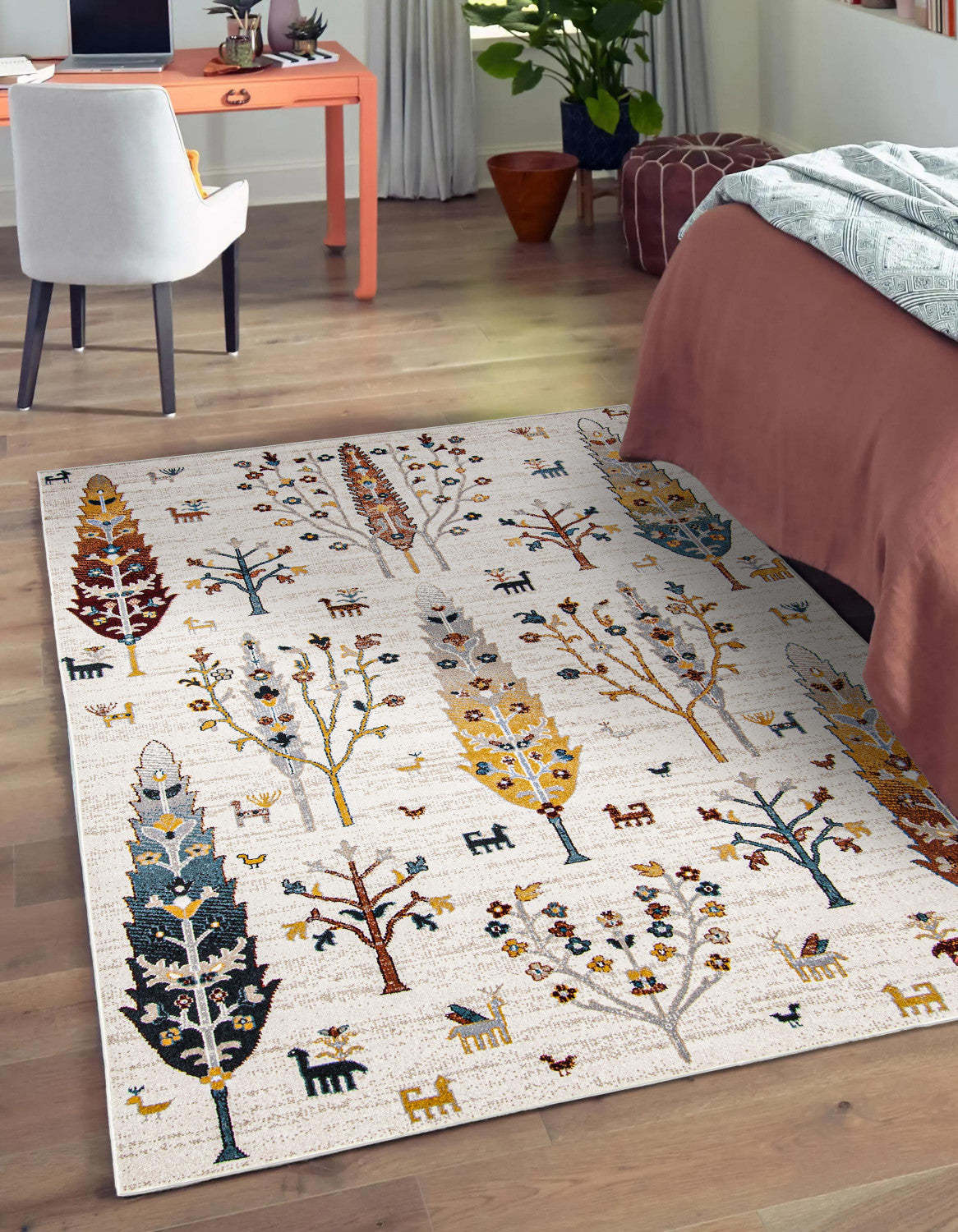 Tapis lavable en machine Pine Ivory - 3'0 x 5'0|Carpette Pine ivoire lavable à la machine - 3 pi 0 po x 5 pi 0 po|D86FXUIV