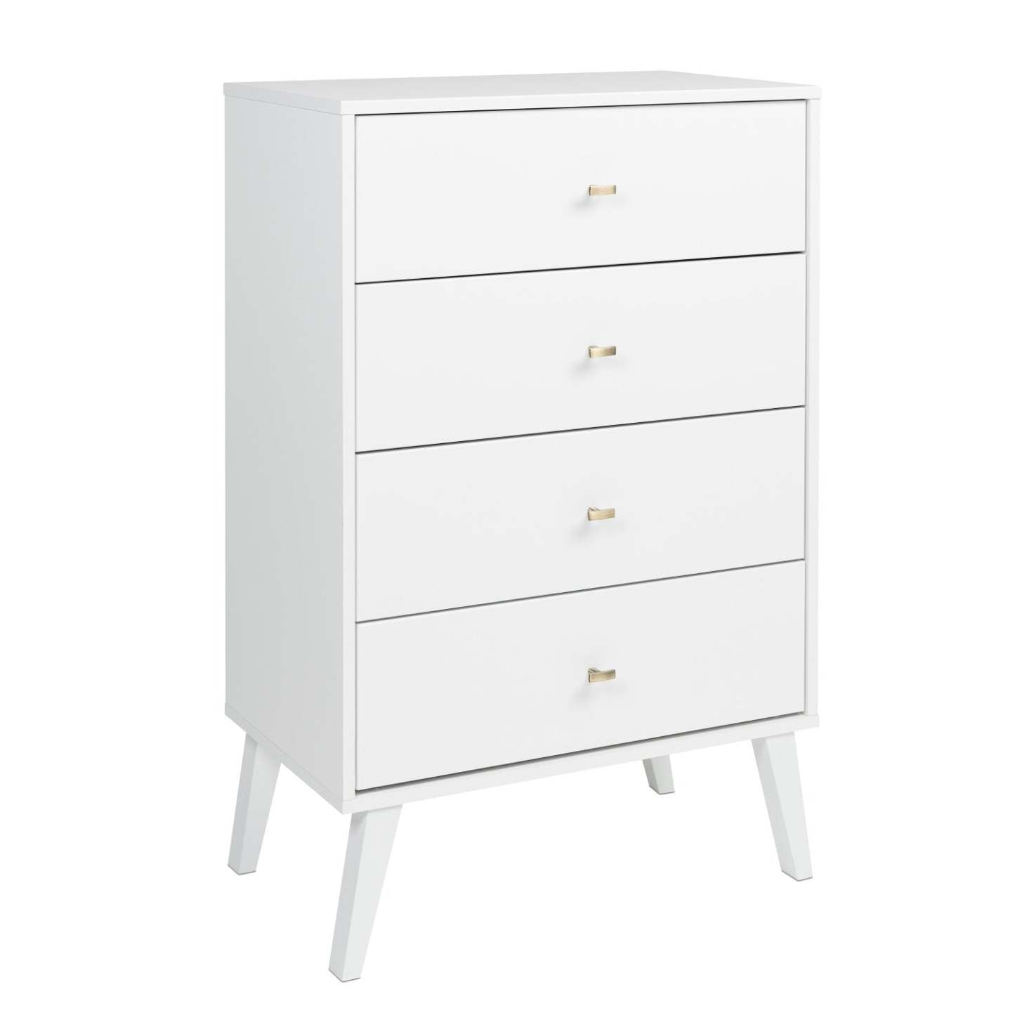 Milo Tall 4-Drawer Chest - Blanc|Commode verticale haute Milo à 4 tiroirs - blanche