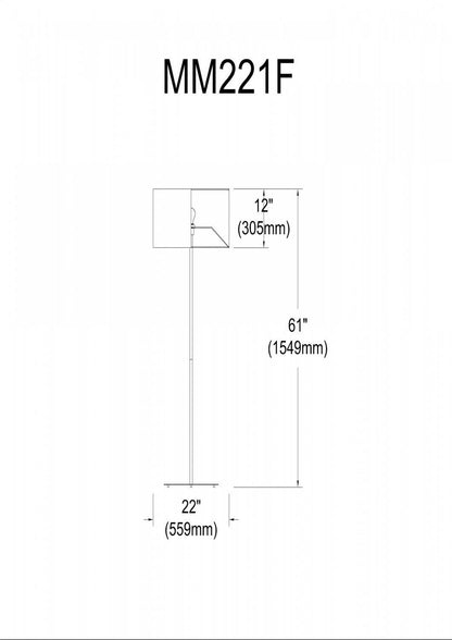 Dainolite Maine 1 Light Lampadaire Aged Brass White Drum Shade|Lampe à pied Maine de Dainolite avec abat-jour cylindrique blanc, fini laiton vieilli et 1 ampoule