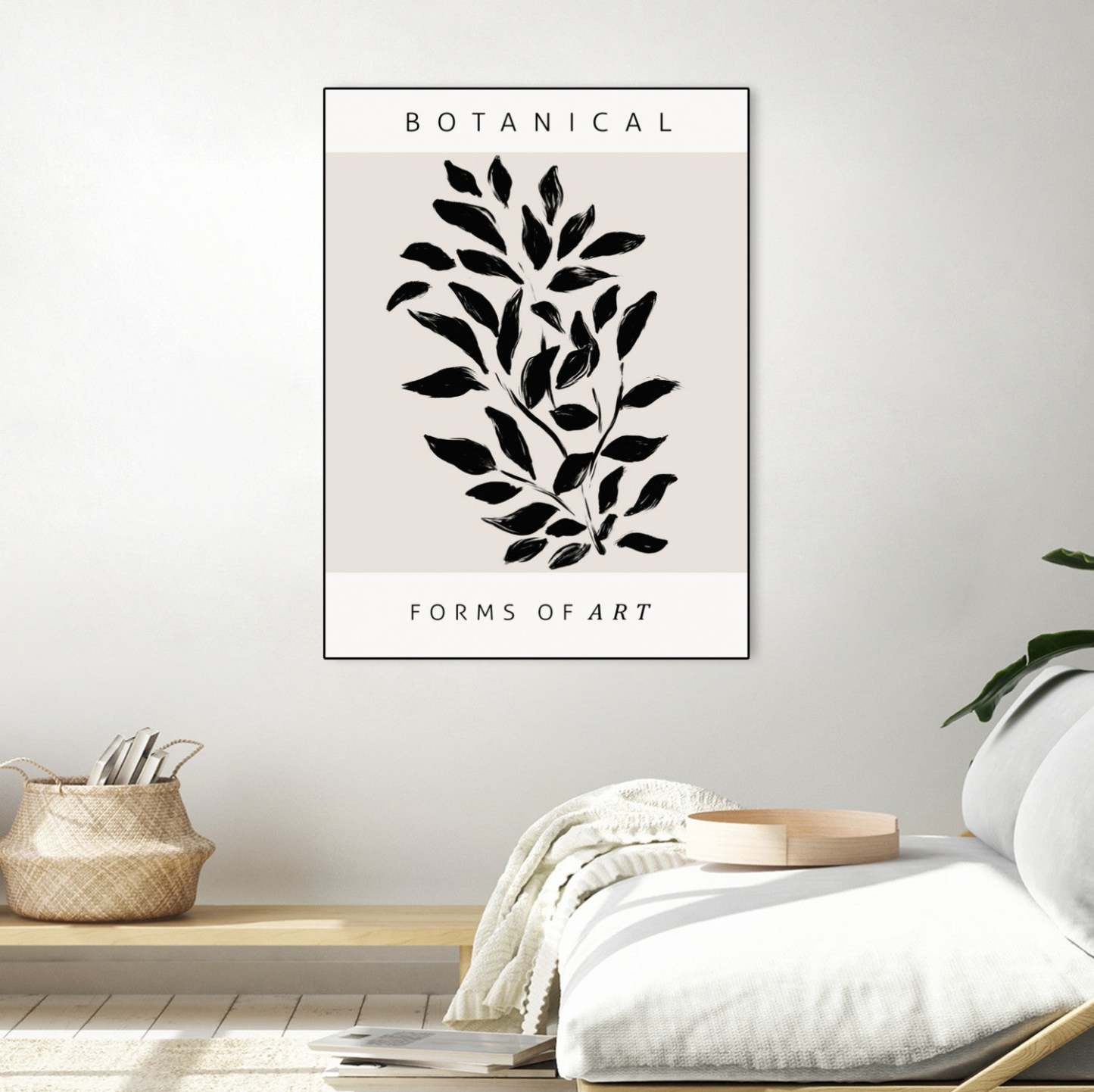 Œuvre d’art murale sur toile encadrée noire « Forms Of Art » 24 x 32