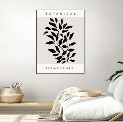 Œuvre d’art murale sur toile encadrée noire « Forms Of Art » 24 x 32