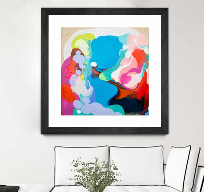 Traveling Back In Time Matted and Framed Black 36x36 Wall Art|Œuvre d’art murale encadrée noire et mate « Traveling Back In Time » 36 x 36