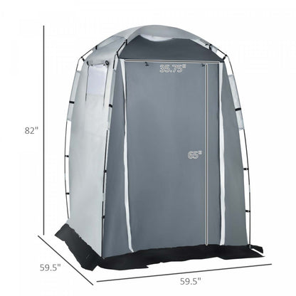 Outsunny 60 X 60 X 82 Tente De Douche Extra Large Cabine De Change Confidentialité Abri De Camping Portable Avec|Outsunny 152,4 X 152,4 X 203,2 Cm Tente De Douche Vestiaire Confidentialité Abris De Camping Portable