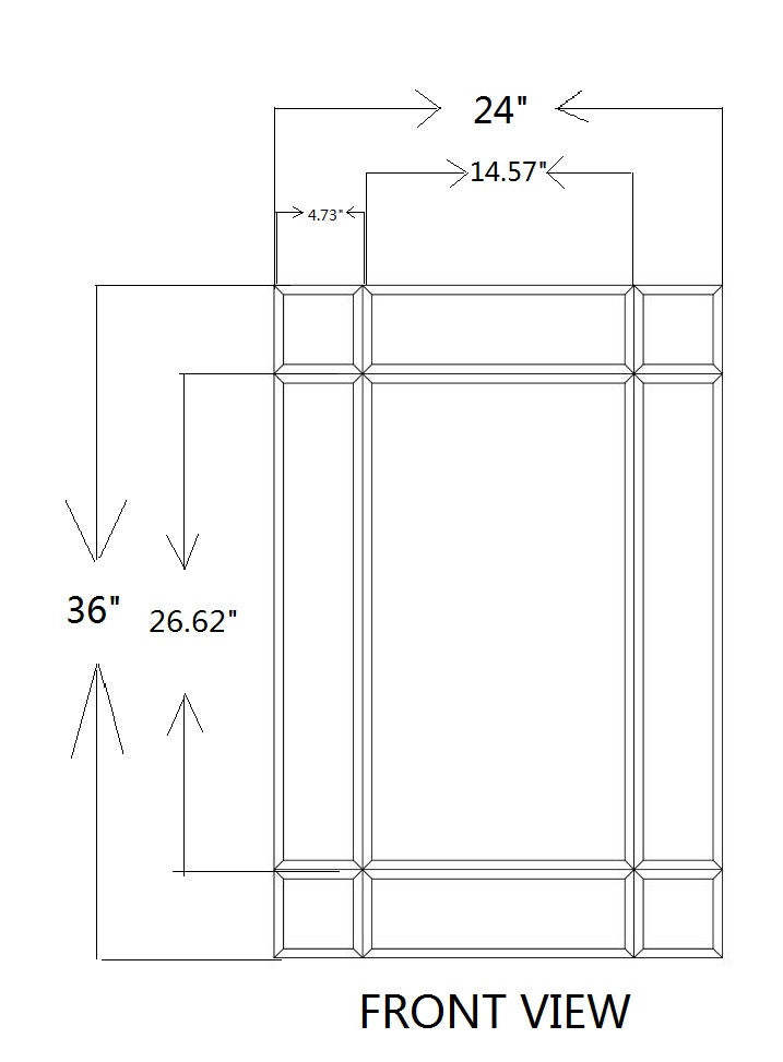 Grottes 36 Miroir | Miroir Caves de 36 po