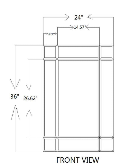 Grottes 36 Miroir | Miroir Caves de 36 po