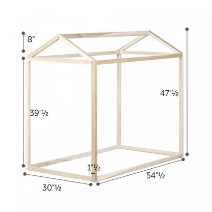 Lit maison pour tout-petits Sweedi - Bois naturel | Sweedi Maison lit pour enfant Bambin - Bois naturel | D83G7S9V