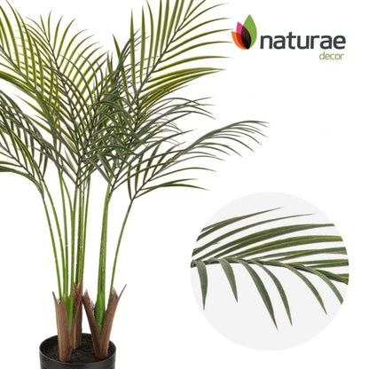 Palmier Areca artificiel 35 intérieur et extérieur en pot noir | Palmier areca artificiel de 35 po pour l'intérieur et l'extérieur en pot noir | D10HSOQB