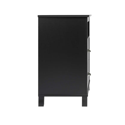 Yaletown 2-Drawer Tall Nightstand - Black|Table de nuit haute Yaletown à 2 tiroirs - noire
