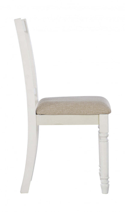 Willow White Fabric Accent Dining Chair - Ensemble de 2|Chaise d'appoint de salle à manger Willow en tissu blanc - ensemble de 2