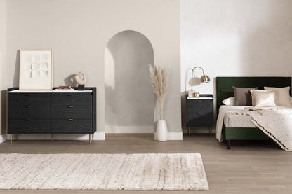 Commode Hype 6 tiroirs - Chêne noir|Commode Hype à 6 tiroirs - chêne noir