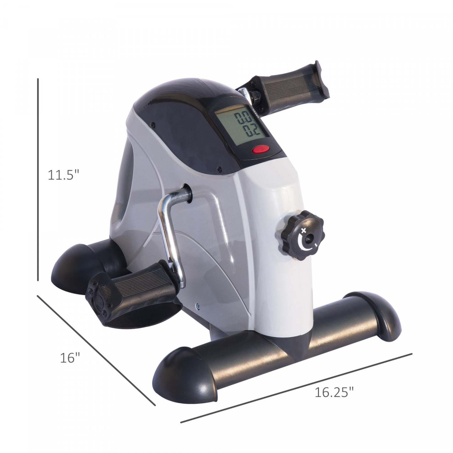 Soozier Mini Vélo d'Exercice Portable Pédale de Bureau Cycle d'Intérieur Fitness Main Pied Machine D