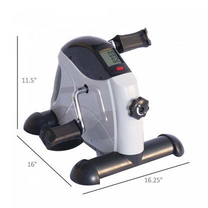 Soozier Mini Vélo d'Exercice Portable Pédale de Bureau Cycle d'Intérieur Fitness Main Pied Machine D