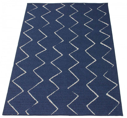 Tapis Kimi Bleu 5'3 x 7'7|Carpette Kimi bleue 5 pi 3 po x 7 pi 7 po|D86FX14X