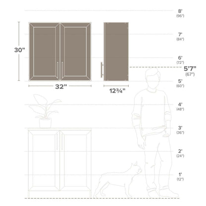 Prepac Elite 32 Wall Storage Cabinet - Blanc|Armoire de rangement murale Elite de Prepac de 32 po - blanche