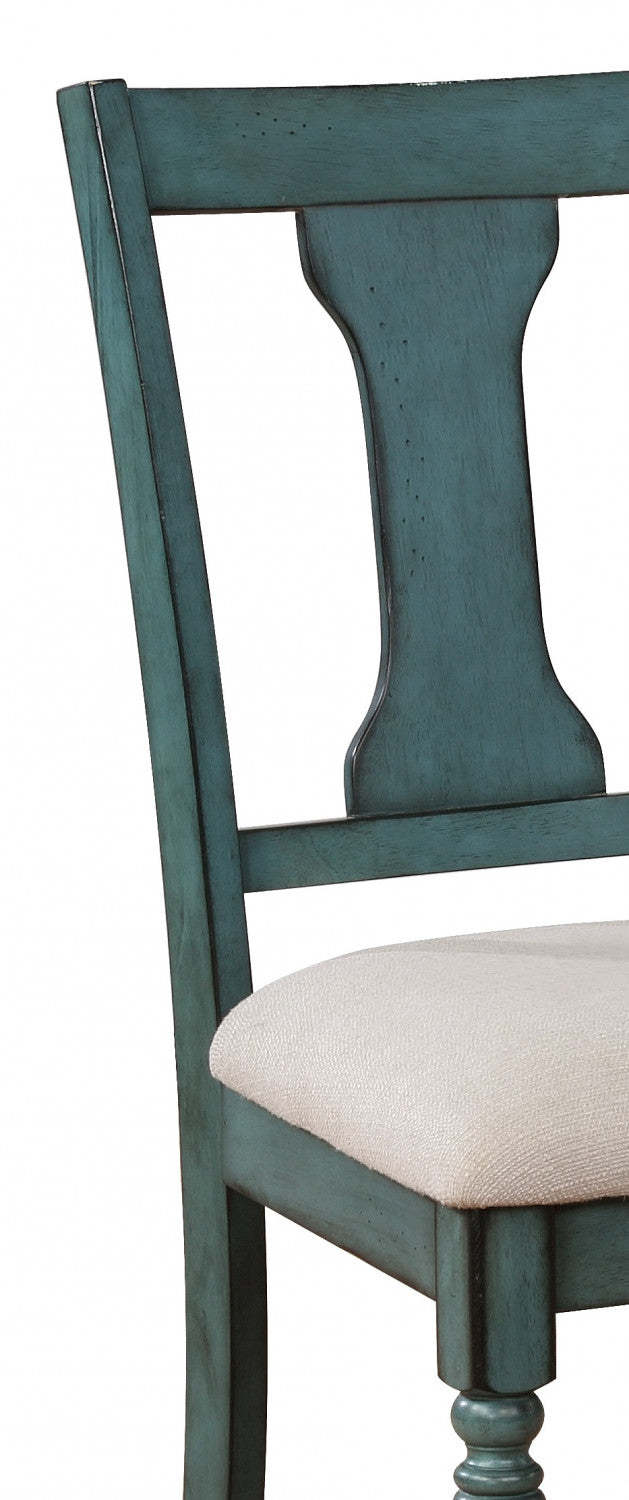 Willow Fabric Teal Dining Chair - Set of 2|Chaise de salle à manger Willow en tissu bleu sarcelle - ensemble de 2