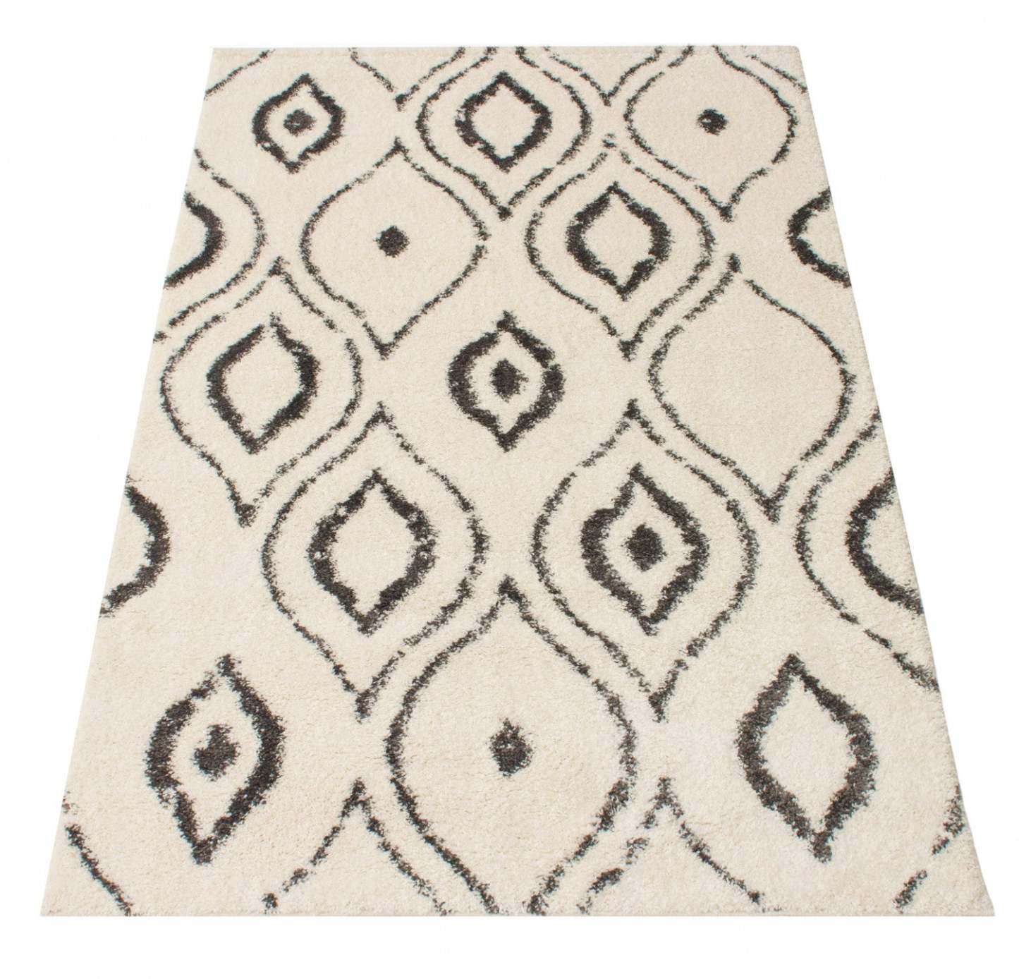 Gael Ivory Shag 3'11 x 6'0 Area Rug|Tapis à poil long Gael ivoire 3 pi 11 po x 6 pi 0 po|D86FDLRU