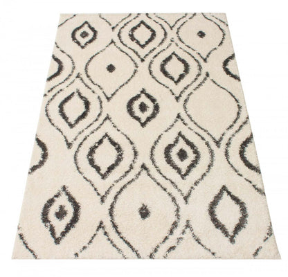 Gael Ivory Shag 3'11 x 6'0 Area Rug|Tapis à poil long Gael ivoire 3 pi 11 po x 6 pi 0 po|D86FDLRU