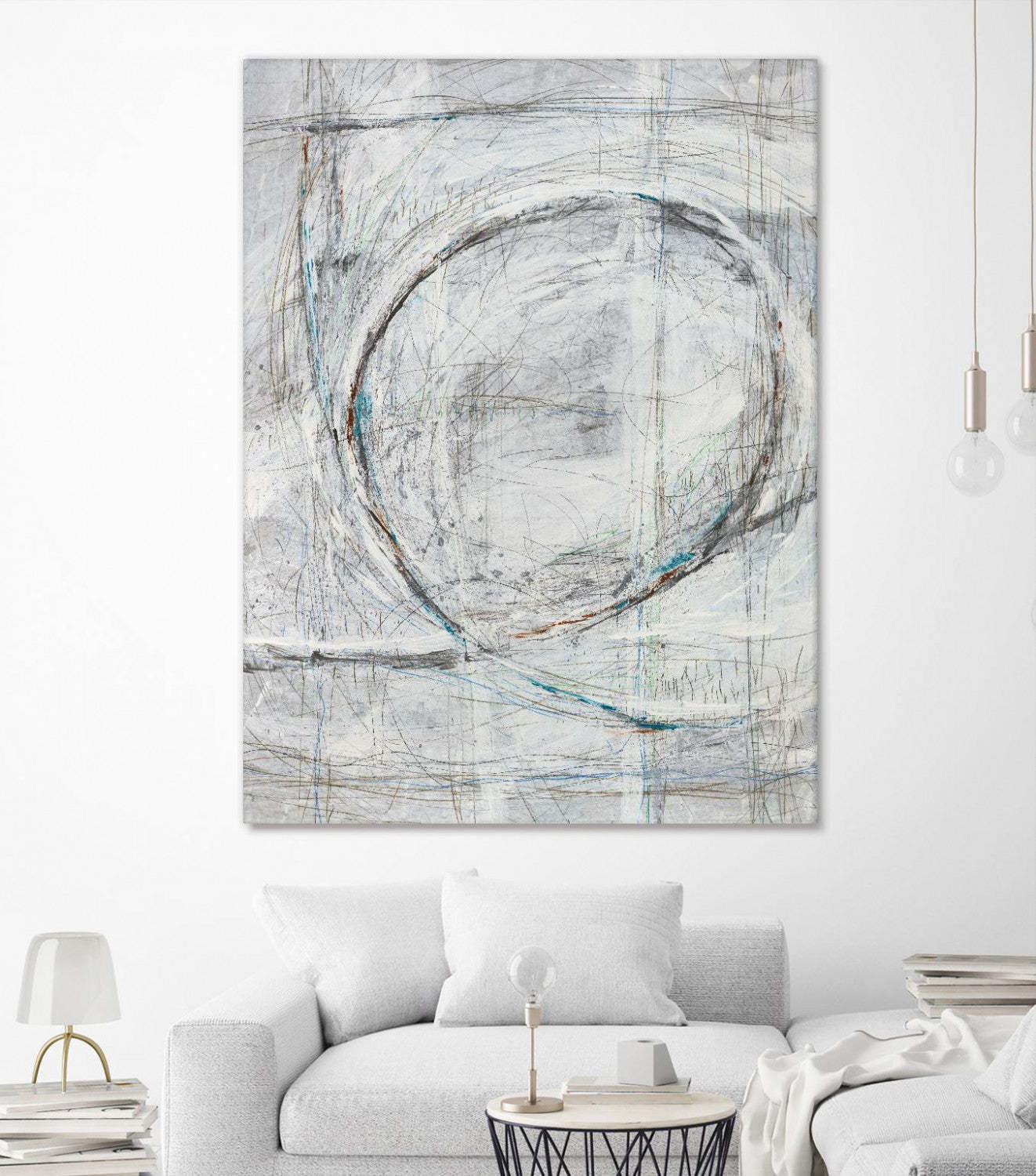 Œuvre d'art murale géante « Mind Sketches » 72 x 54