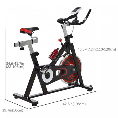 Vélo d'appartement Soozier, vélo stationnaire, appareil de cardio-training vertical pour salle de sport à domicile | Vélo d'appartement stationnaire Soozier, vélo de fitness vertical, vélo de sport pour salle de sport à domicile avec 29 l