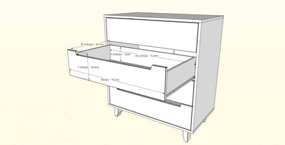 Commode à 4 tiroirs Nordika - Noir | Commode verticale Nordika à 4 tiroirs - noire | D08H1NLL