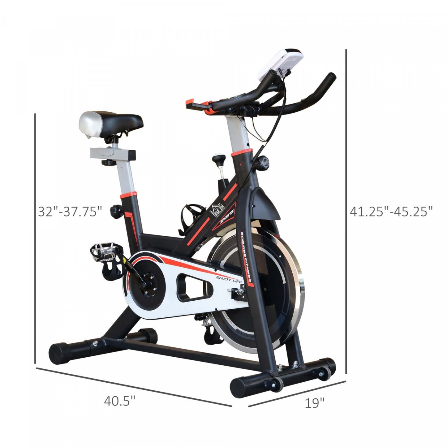 Vélo d'exercice stationnaire vertical Soozier Vélo d'entraînement cardio d'intérieur avec résistance réglable|Vélo d'exercice stationnaire vertical Soozier vélo d'entraînement cardio d'intérieur