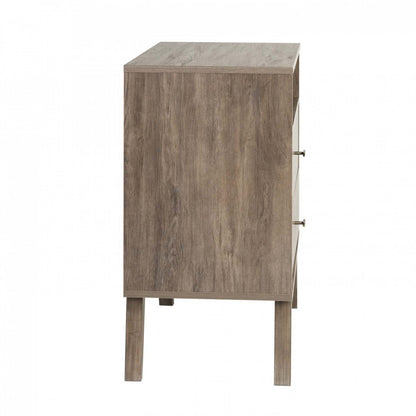 Milo 2-Drawer Tall Nightstand - Drifted Grey|Table de nuit haute Milo à 2 tiroirs - gris délavé