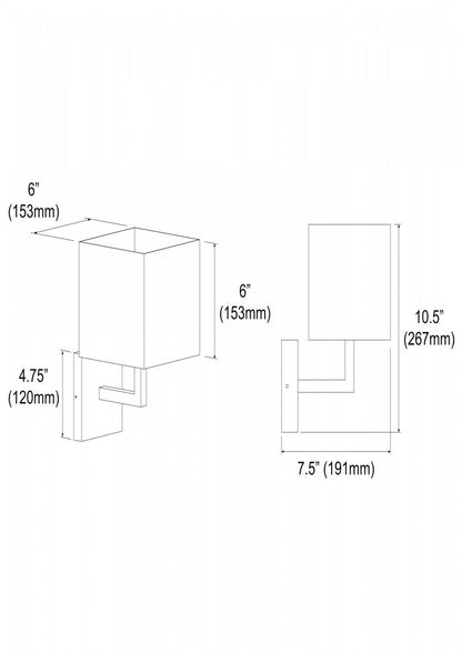 Dainolite Lucas 1 Light Wall Sconce Polished Chrome Black Shade Finish Lampe|Applique murale Lucas de Dainolite avec abat-jour noir, fini chromé poli et 1 ampoule