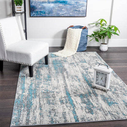 Tapis Roma Carrera Bleu 4x6 | Tapis Roma Carrera bleue 4 x 6 | D80GWXBX