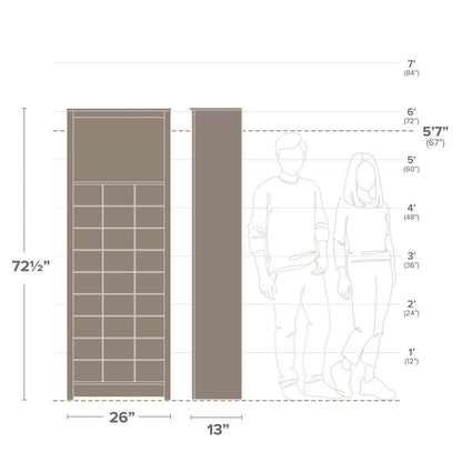 Rustic Ridge Farmhouse Shoe Storage Cabinet - Washed White|Armoire de rangement pour chaussures Rustic Ridge champêtre - blanc vieilli