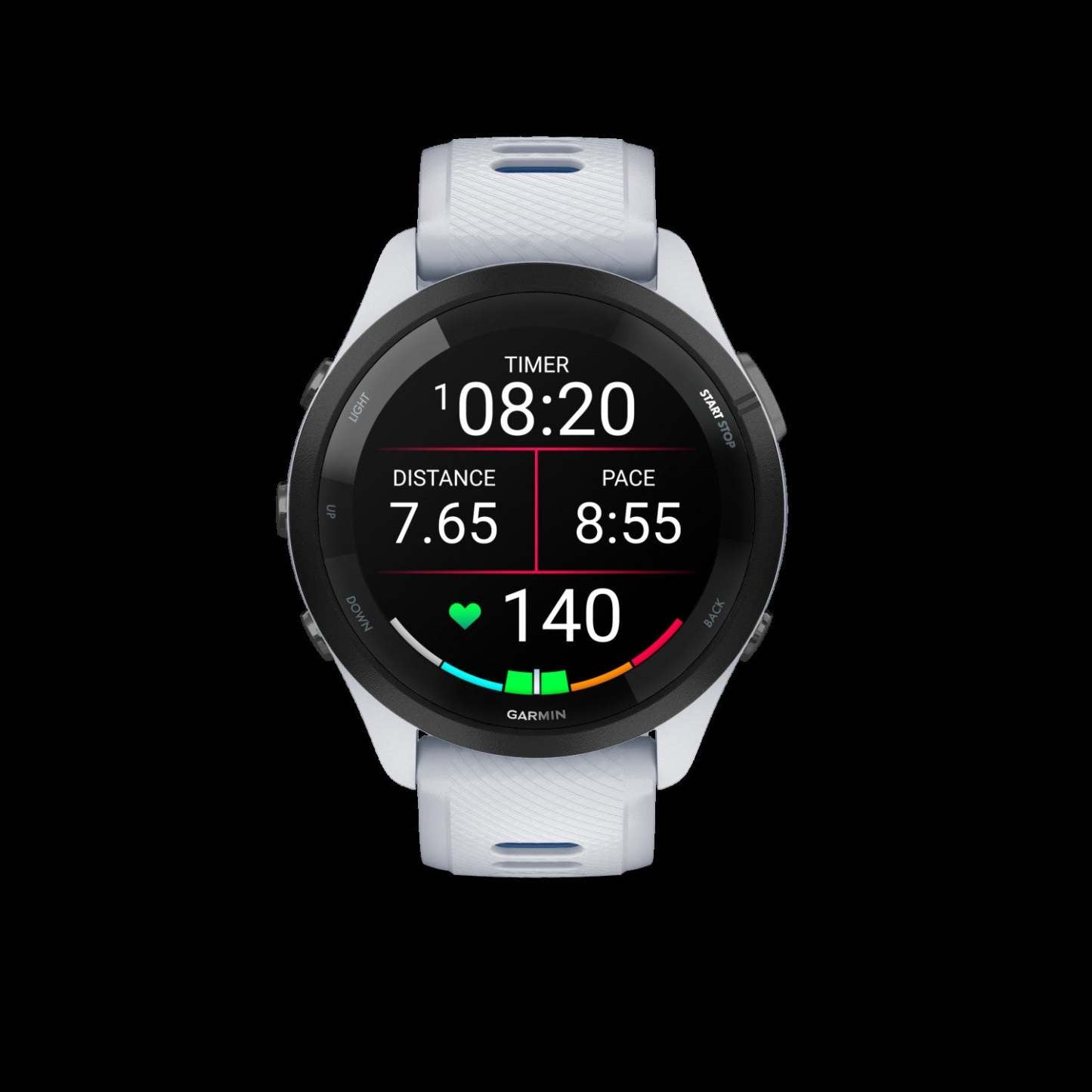 Garmin Forerunner® 265 Montre Gps Intelligente - Suivi De Fitness Avec Gps Multi-bande - Pierre Blanche