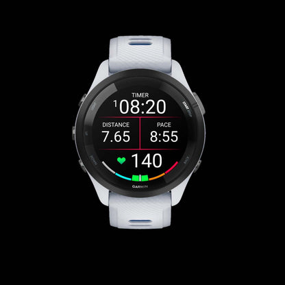 Garmin Forerunner® 265 Montre Gps Intelligente - Suivi De Fitness Avec Gps Multi-bande - Pierre Blanche