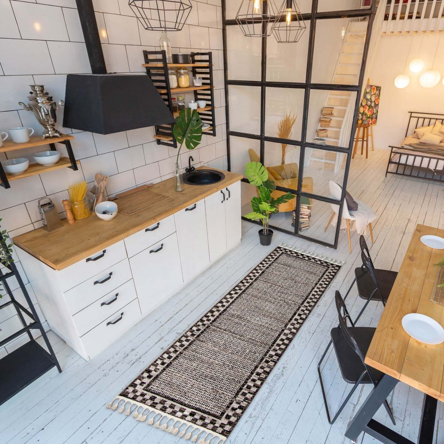 Tapis Vera Quattro ivoire/gris – 2'7 x 8'4| Carpette Vera Quattro ivoiregrise - 2 pi 7 po x 8 pi 4 po|D86FXM7I