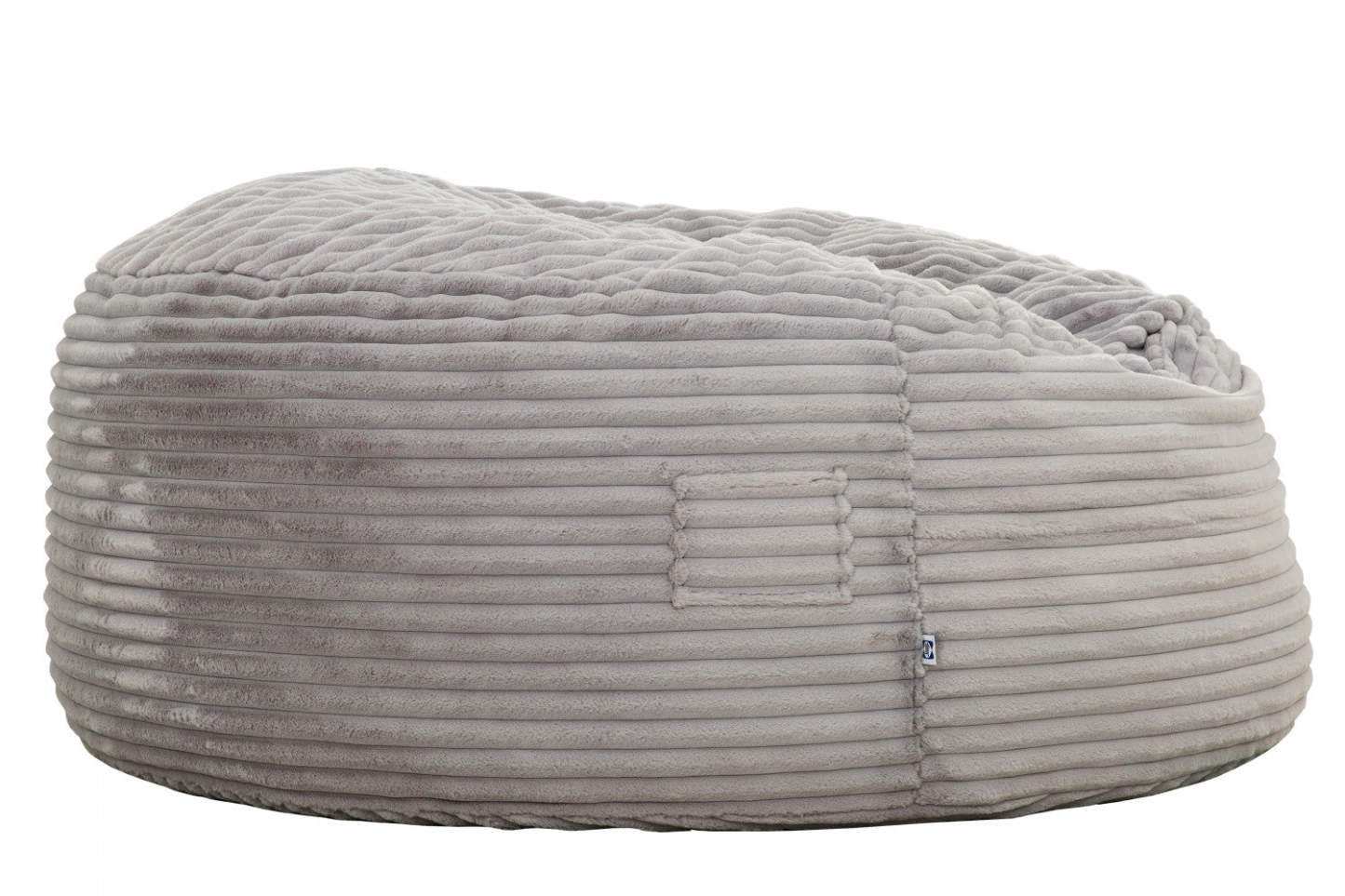 Sealy Kade Corduroy High Density Foam Bean Bag Chair - Grey|Fauteuil poire Kade de Sealy en velours tricoté avec mousse à haute densité - gris