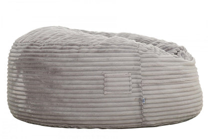 Sealy Kade Corduroy High Density Foam Bean Bag Chair - Grey|Fauteuil poire Kade de Sealy en velours tricoté avec mousse à haute densité - gris