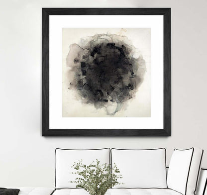 Positives And Negatives I Matted and Framed Black 36x36 Wall Art|Œuvre d’art murale encadrée noire et mate « Positives And Negatives I » 36 x 36