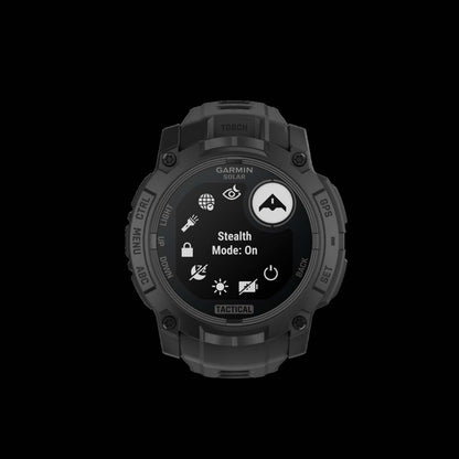 Garmin Instinct 3 50mm - Solaire Tactique, Noir, Gps, Lampe de Poche Led, Mil-std-810, Batterie Illimitée