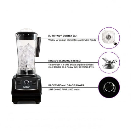 Salton 2 L Power Blender - BL1486BLT|Mélanger puissant Salton de 2 litres - BL1486BLT