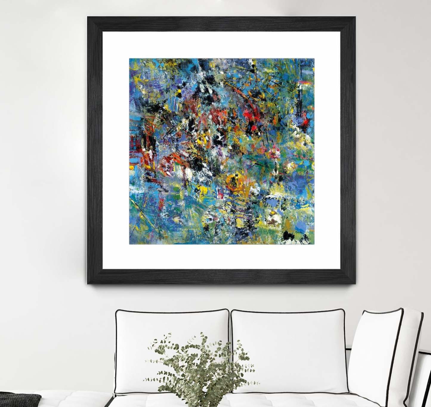 Carpe Diem 2 Matted and Framed Black 36x36 Wall Art|Œuvre d’art murale encadrée noire et mate « Carpe Diem 2 » 36 x 36