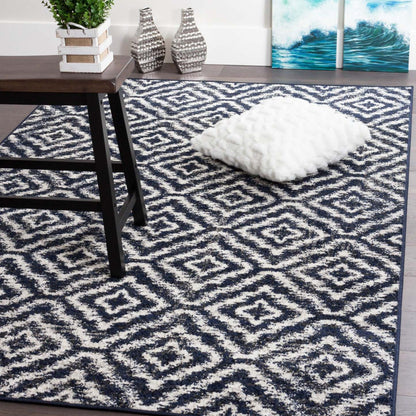 Lav Mosaïque bleu marine 5 x 8 | Carpette Lav Mosaic bleu marine 5 x 8 | D80GJ2V7