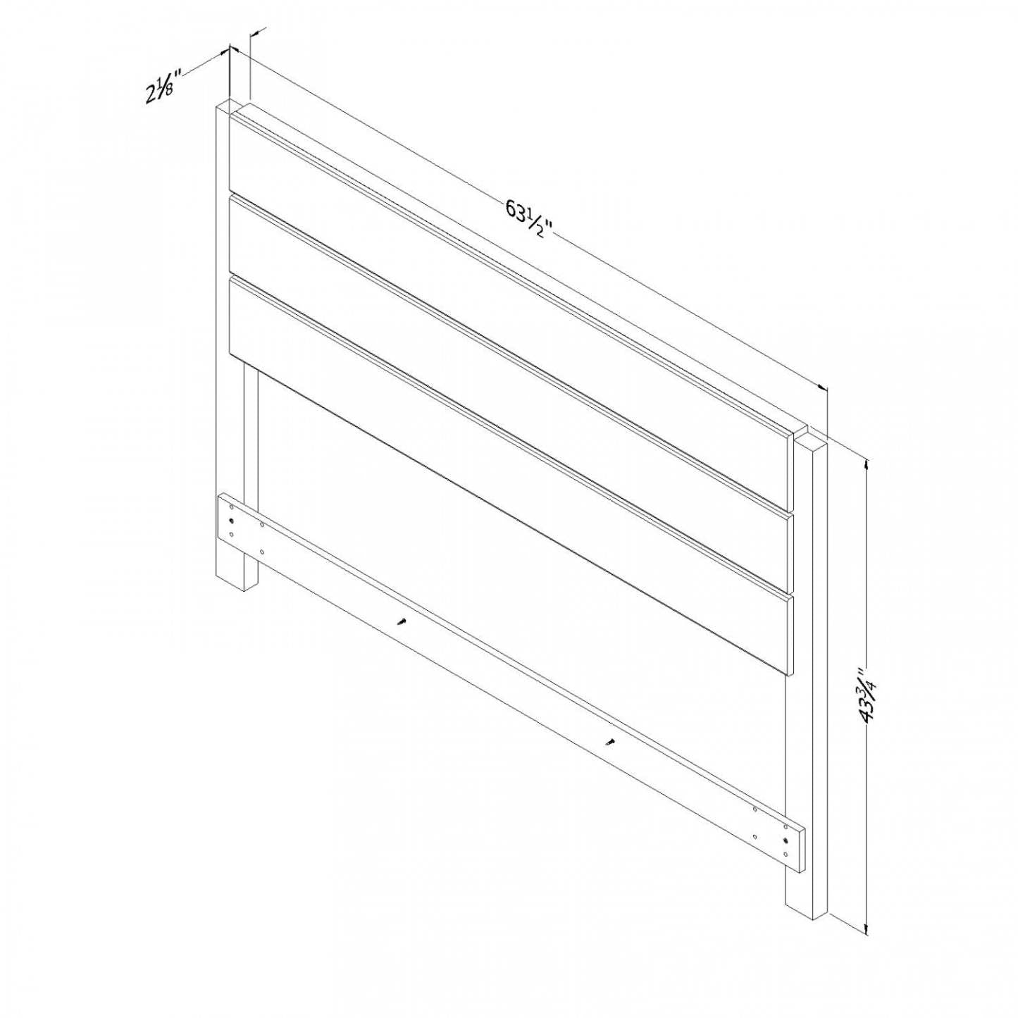 Munich Tête de lit Industriel Double/Grand Lit - Chêne vieilli et Noir mat | Tête de lit industrielle double/queen Munich - Chêne patiné et noir mat | D83GQEV6