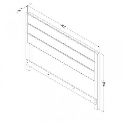 Munich Tête de lit Industriel Double/Grand Lit - Chêne vieilli et Noir mat | Tête de lit industrielle double/queen Munich - Chêne patiné et noir mat | D83GQEV6