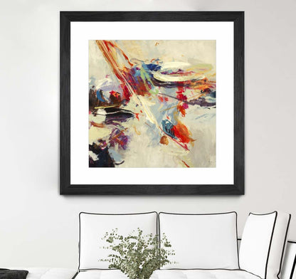 Positive Energy I Matted and Framed Black 36x36 Wall Art|Œuvre d’art murale encadrée noire et mate « Positive Energy I » 36 x 36