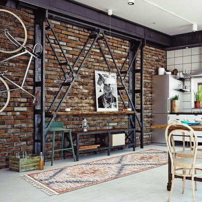 Tapis Vera Sun ivoire/bleu – 2'7 x 8'4| Tapis Vera Sun ivoirebleue - 2 pi 7 po x 8 pi 4 po|D86FF0LV